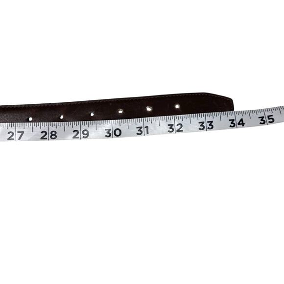 Women\'s Salvatore Ferragamo Double-Gancini Dark Brown Leather Belt Size 75 main image 9